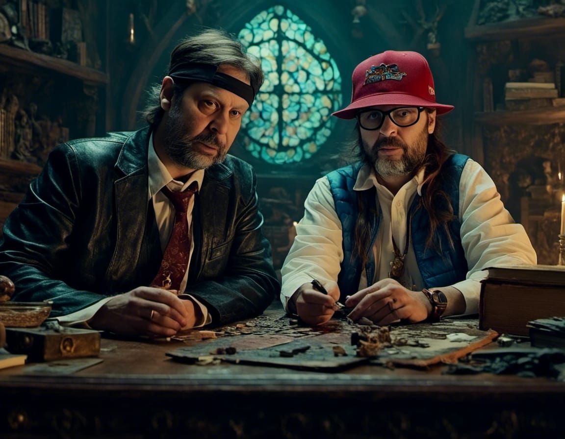 Dr. Gonzo and Attorney: Detailed Matte Painting