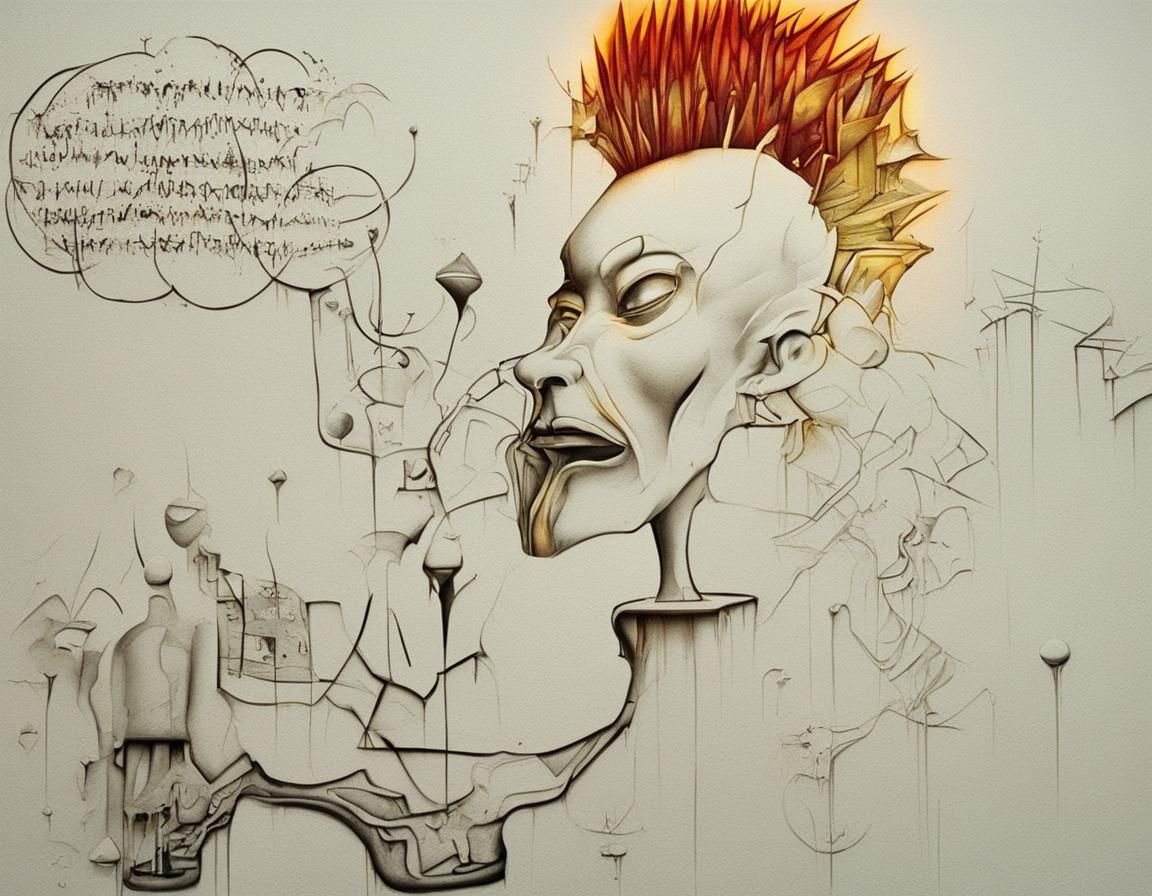 Hyperdetailed Graffiti Gothic Art with Volumetric Lighting