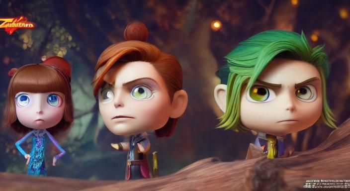 Chibi Comic Portrait in Vibrant Style