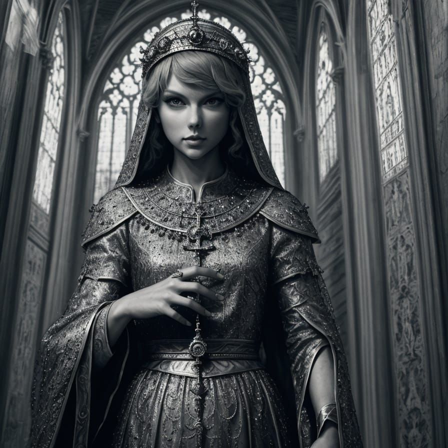 Taylor Swift as Mary, Hyperrealistic Image