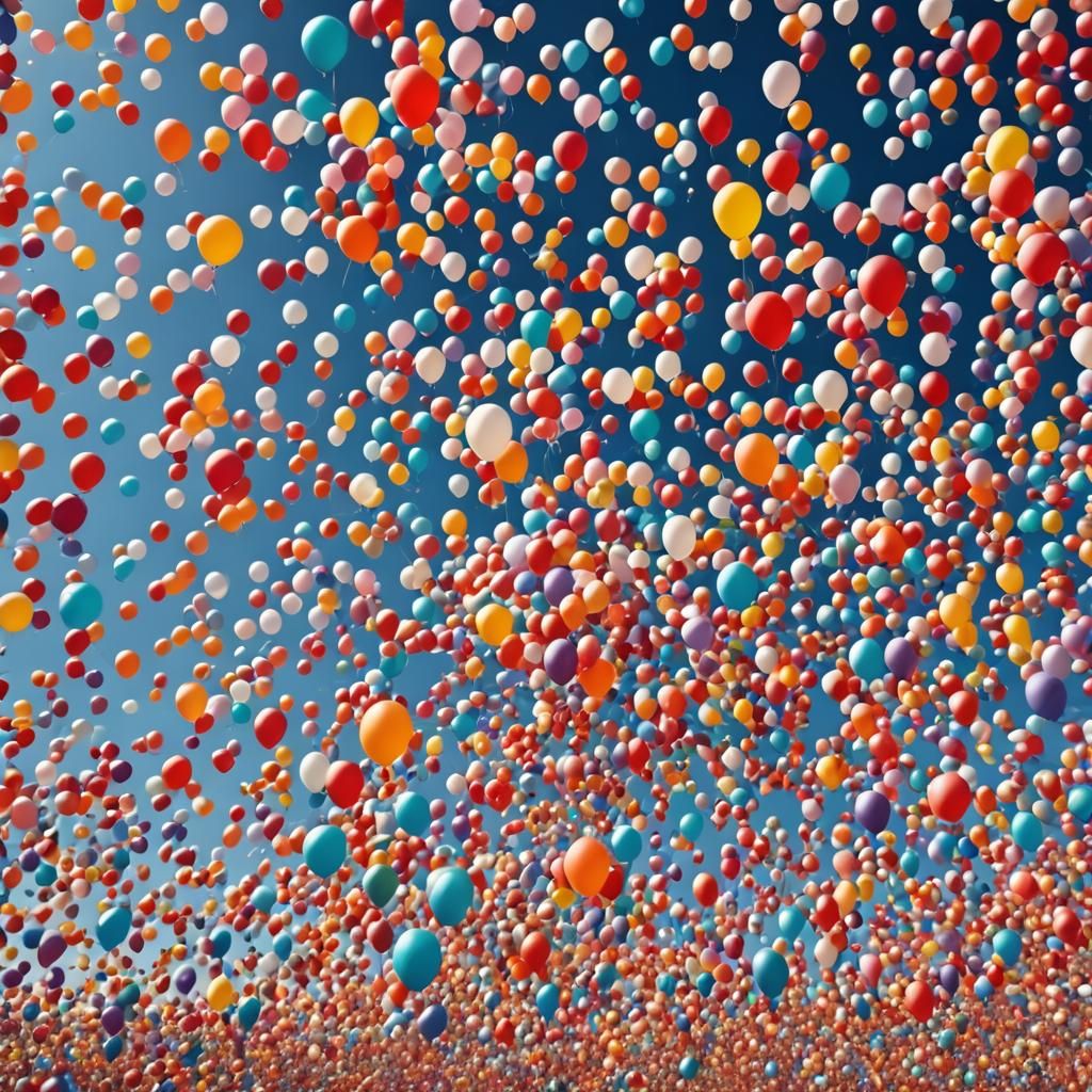 Millions of Balloons Ascend into the Sky