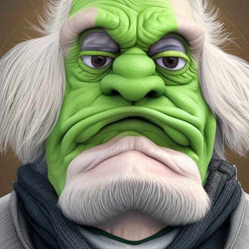 Grumpy Old Goblin Portrait in Professional Style