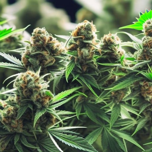 Marijuana Leaf Close-Up