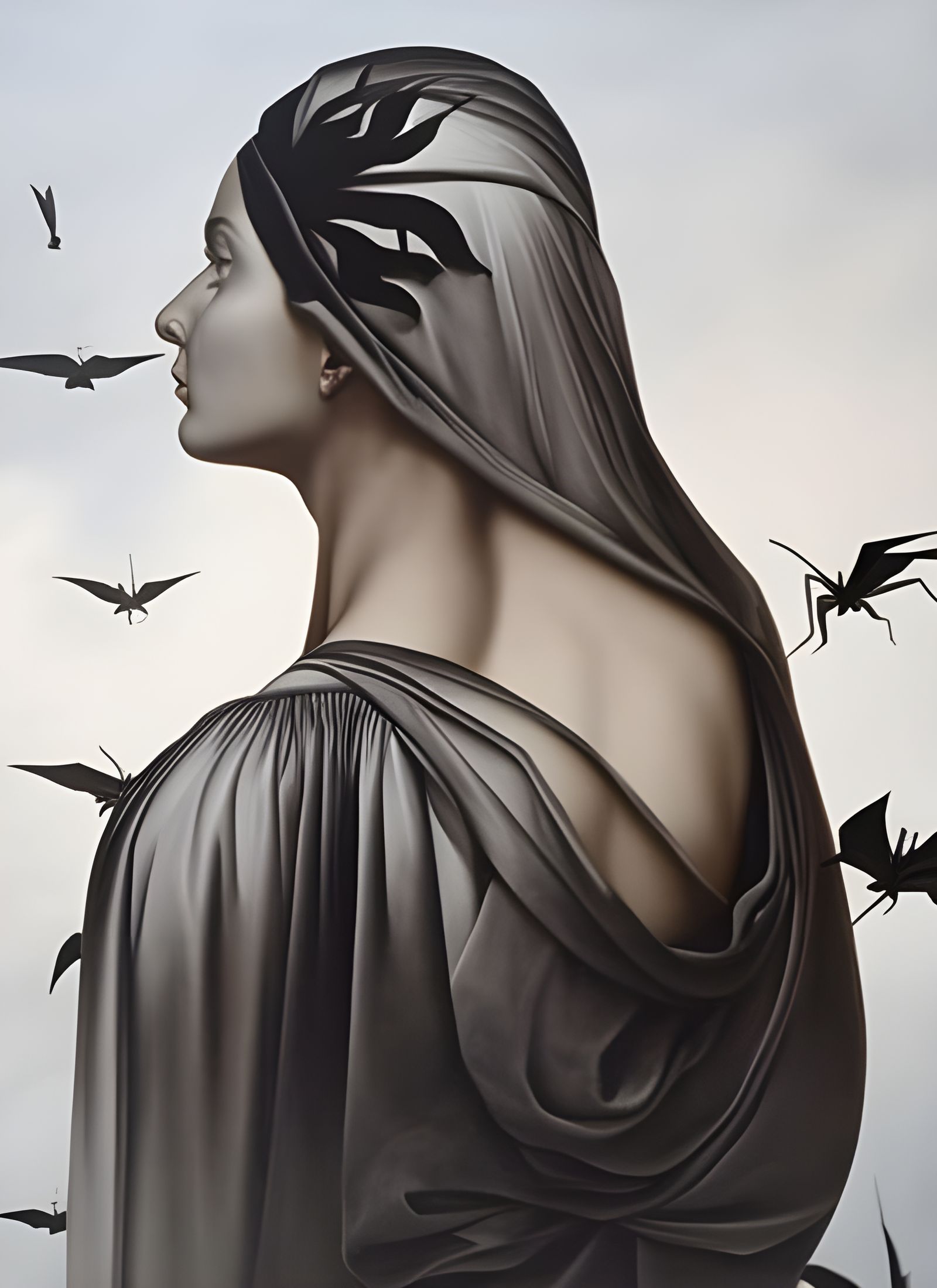 Goddess of Skulls, Spiders, and Shadows: Realistic Rendering