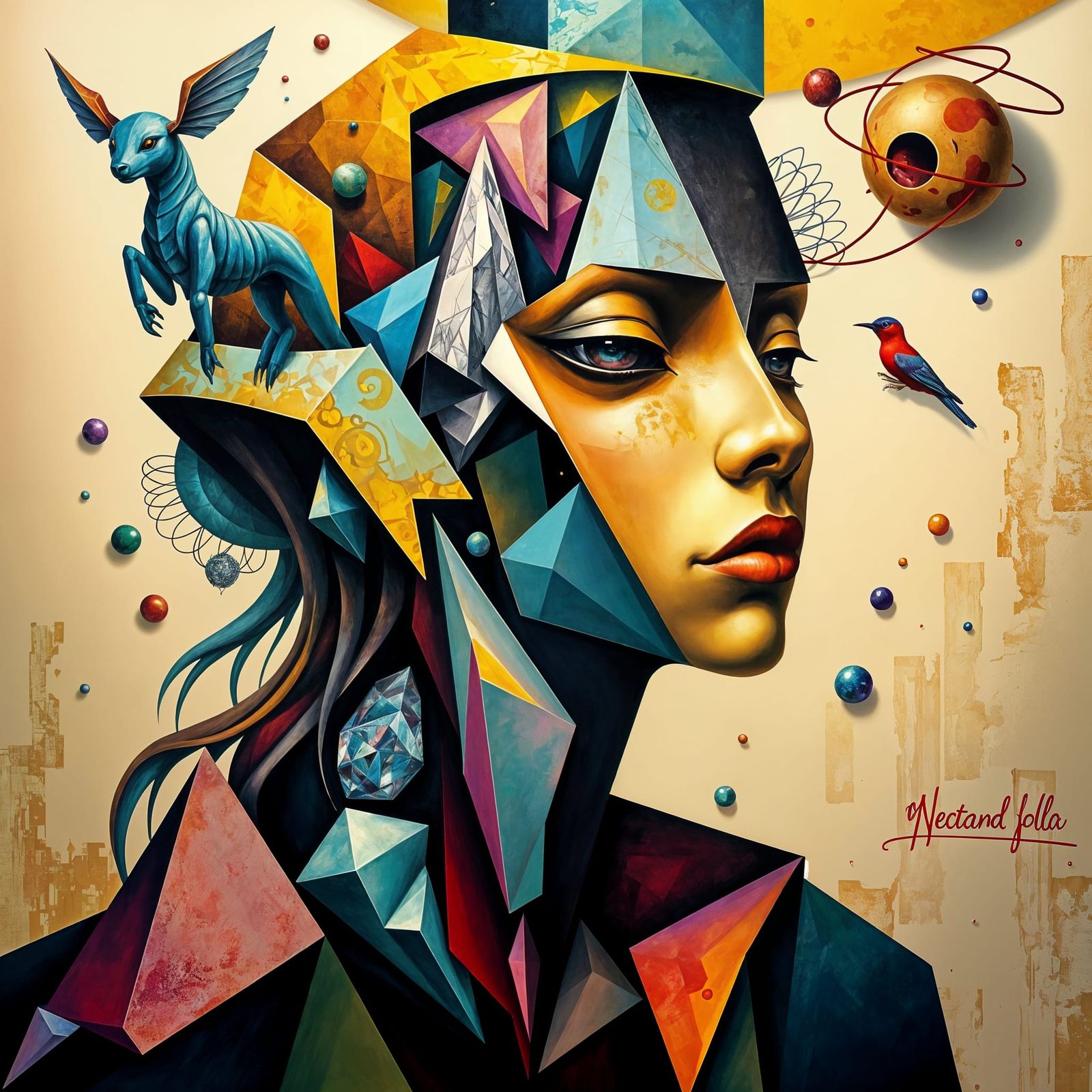 Cubist Masterpiece of Uncanny Wonder