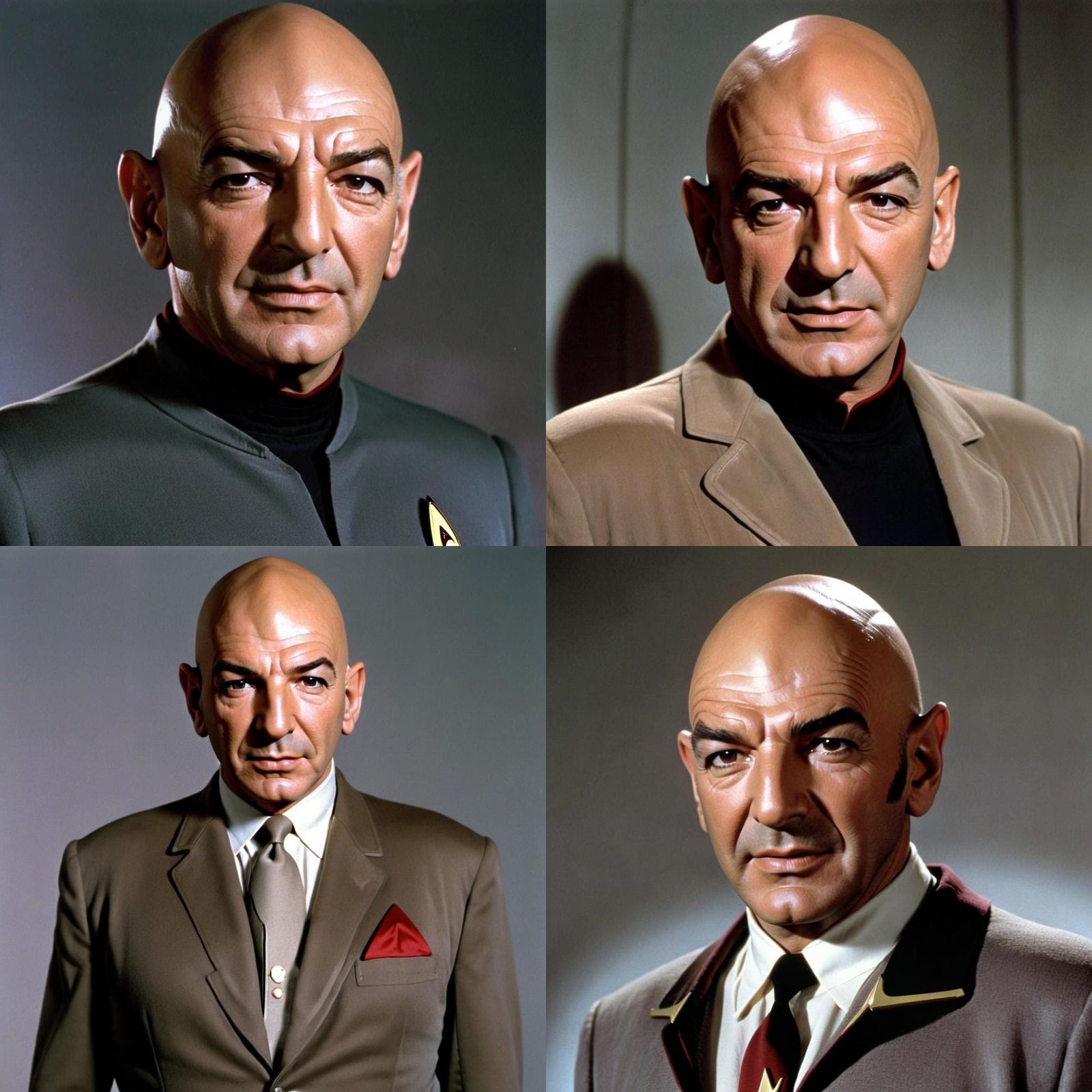 Telly Savalas as Star Trek's Jean-Luc Picard