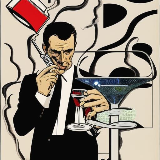 James Bond  by roy lichtenstein
