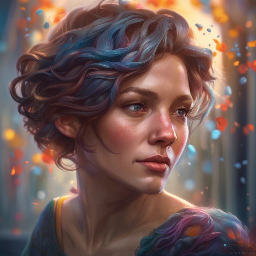 Eleanor Rigby Portrait in Art Nouveau Style