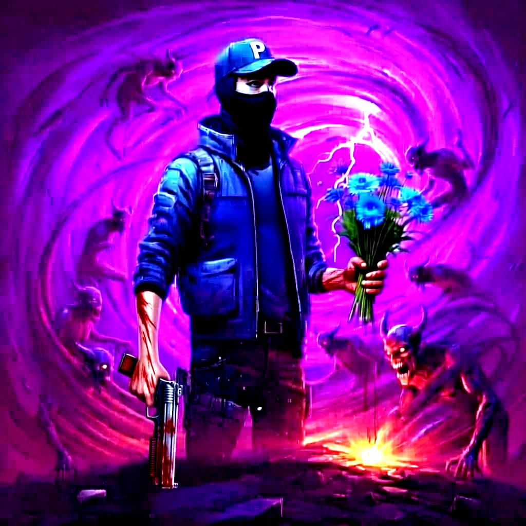 Young Man Launches Bottle Rocket from Ground