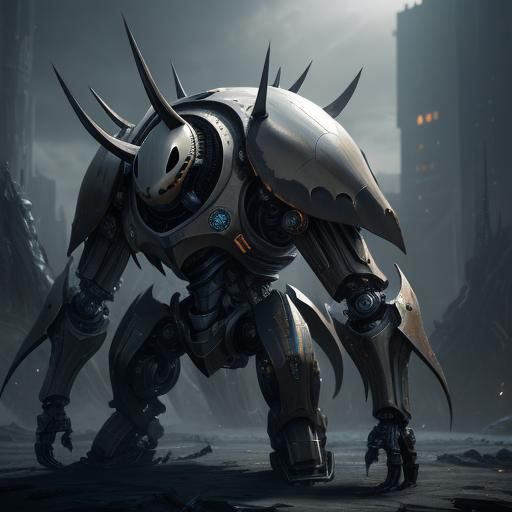 Hollow Knight with Intricate Mechanical Details