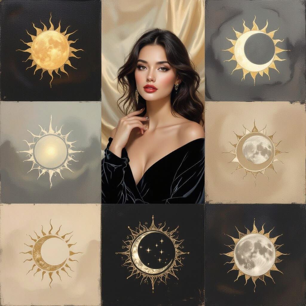 Dreamlike Woman in Velvet Mist: Beksiński-Inspired Art