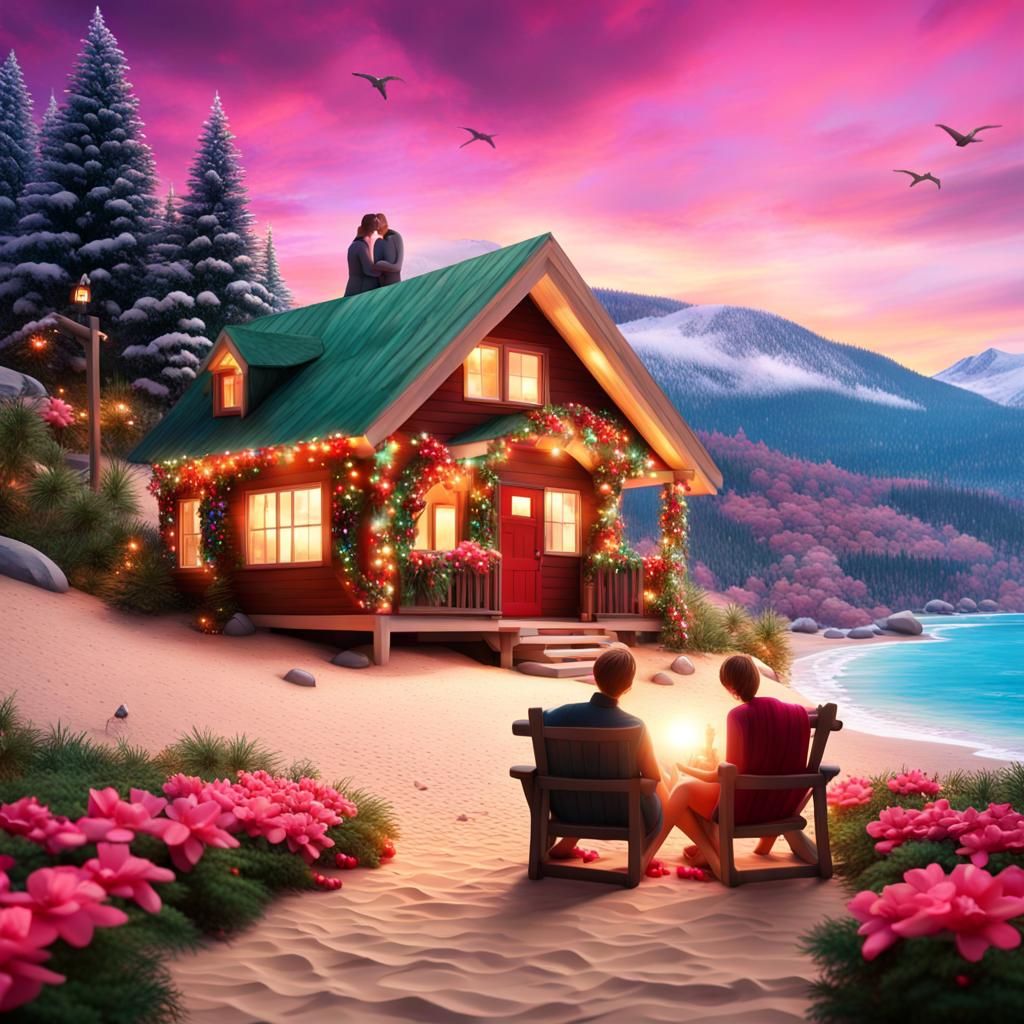 Romantic Christmas Nature Scene in 8K