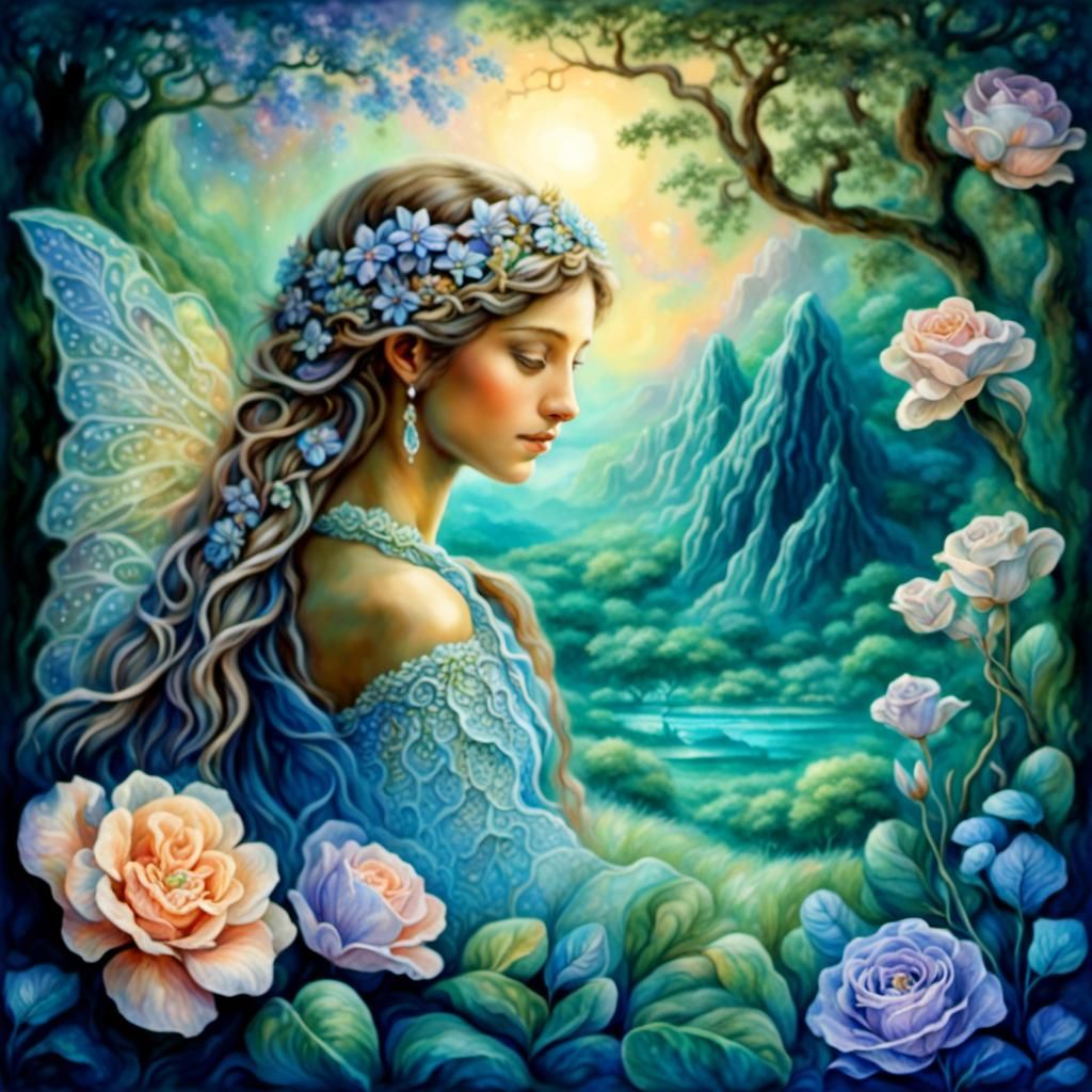 Enchanting Fantasy Scene in Pastel Hues