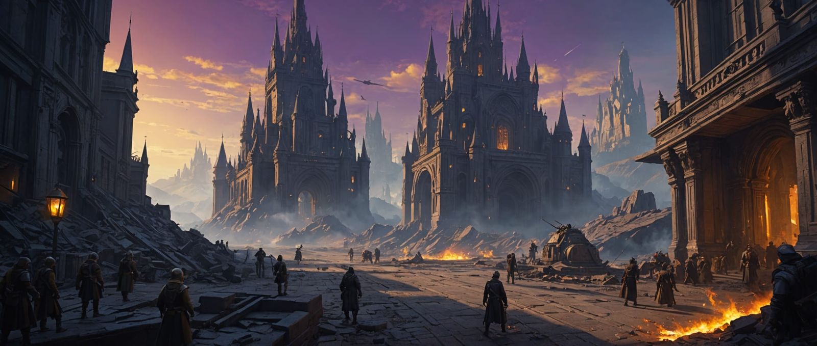 Epic Rebel Assault: Dark Fantasy Concept Art