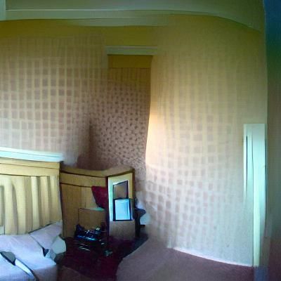 Surreal Guest Room Interior: Unrecognizable Space