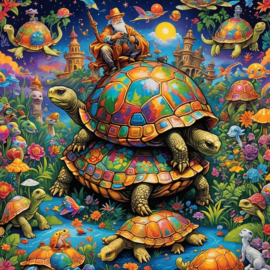 Discworld on a Tortoise, Lisa Frank Style