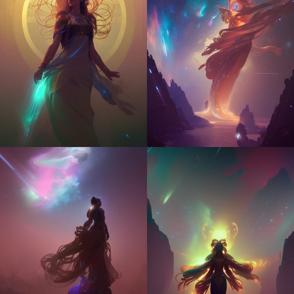 Ancient Princess Seeks Star Signal, Digital Concept Art