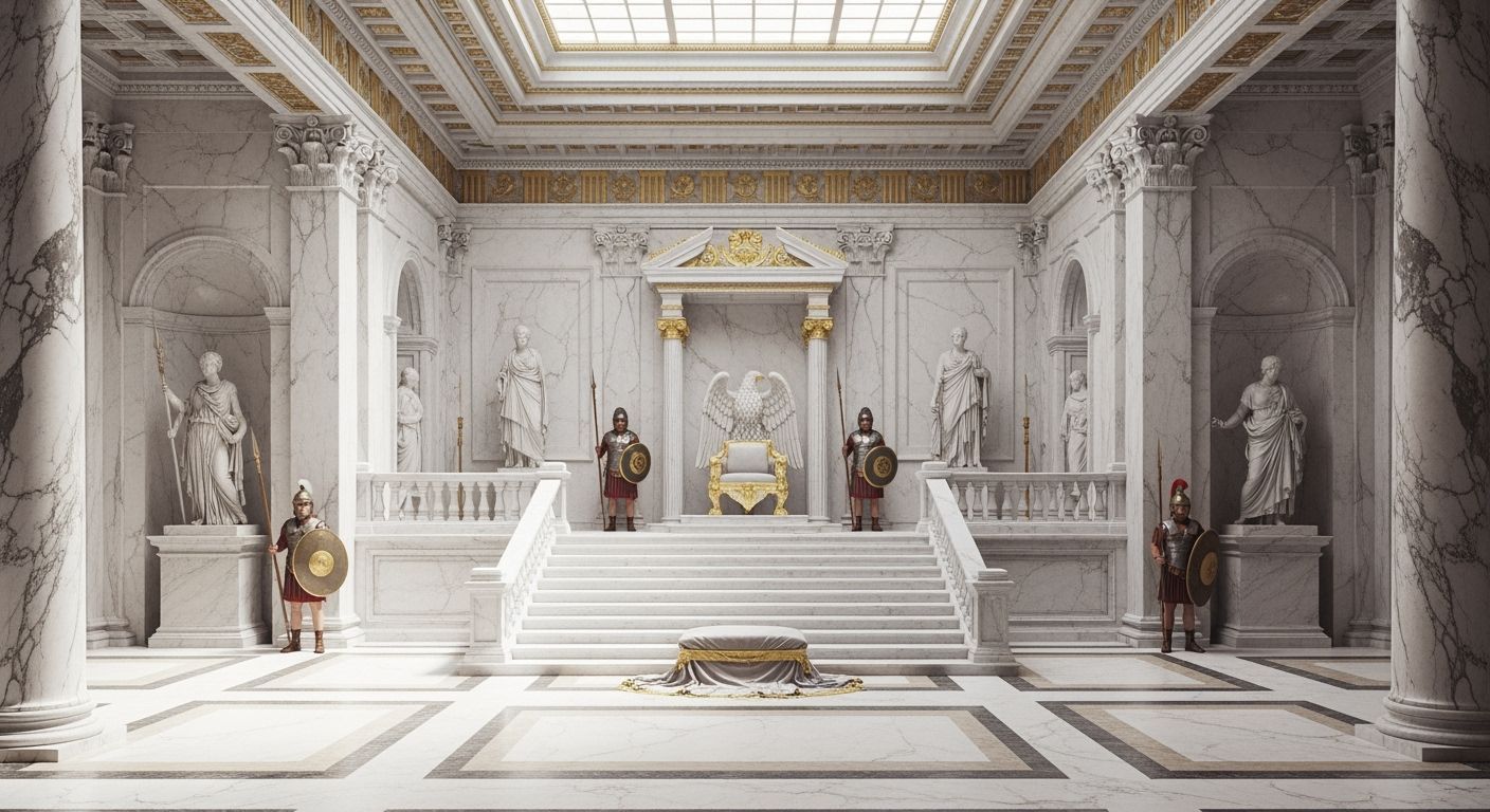 Opulent Throne Room in Ancient Roman Palace