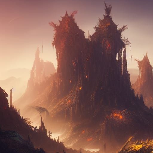 Fantastical Matte Painting in Deep Color