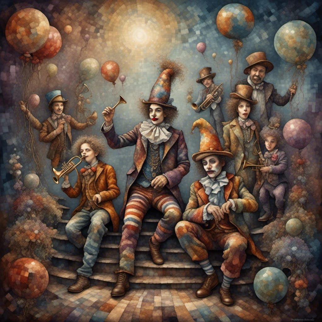 Circus Musician Clowns