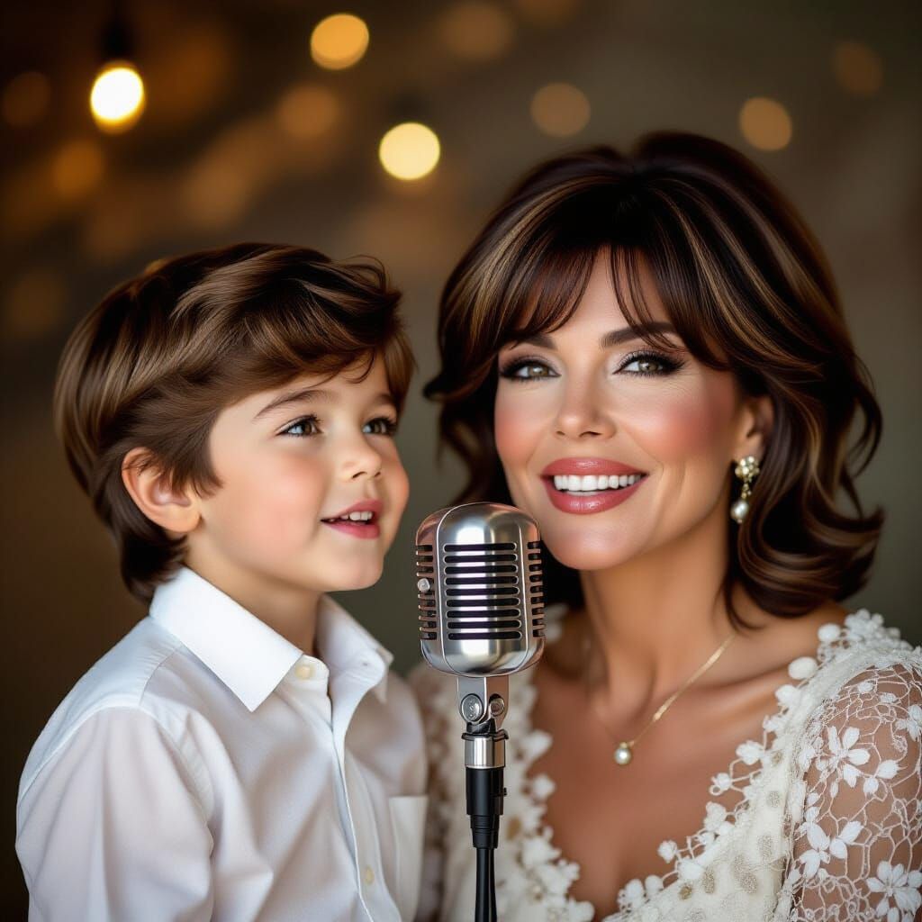 Jindra and Mireille Mathieu Singing Together in Realistic Po...