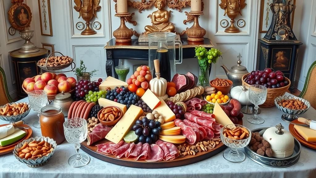 Lavish Charcuterie Board in Rococo Style