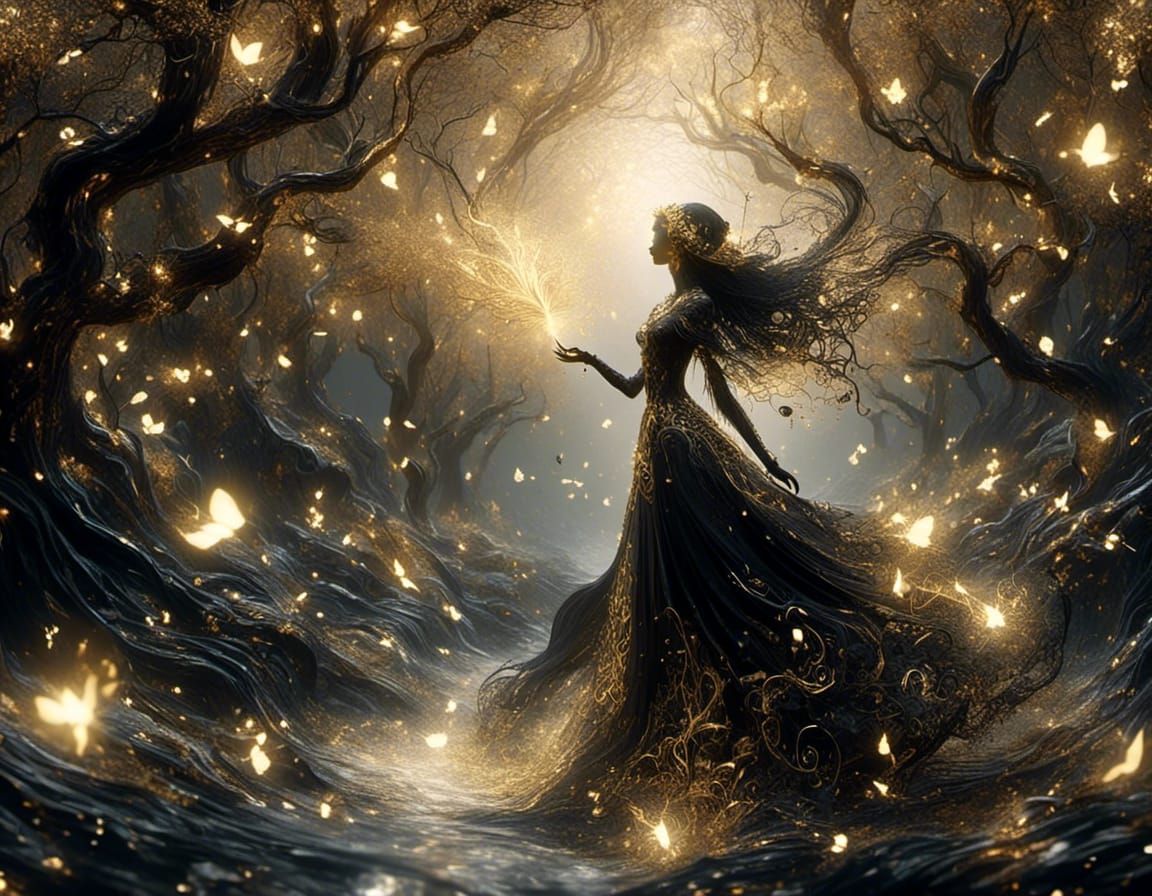 Beautiful Woman with Book in Garden