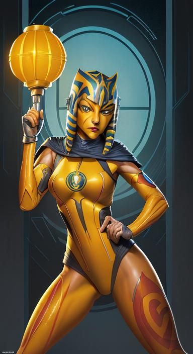 Ahsoka as Yellow Lantern: Comic Book Art