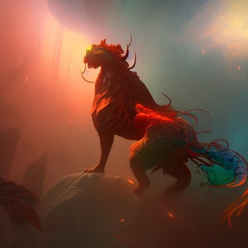Mythical Creatures in Hyperdetailed Digital Art Style