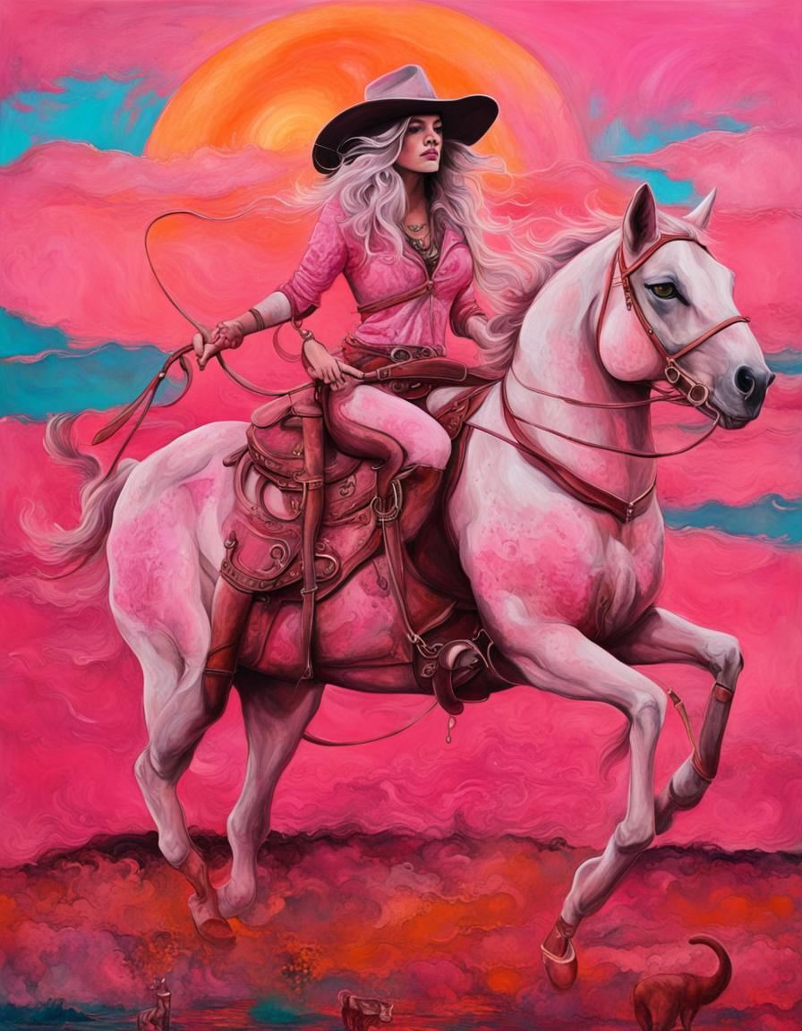 Cowgirl Goddess Freya's Sunset Chariot