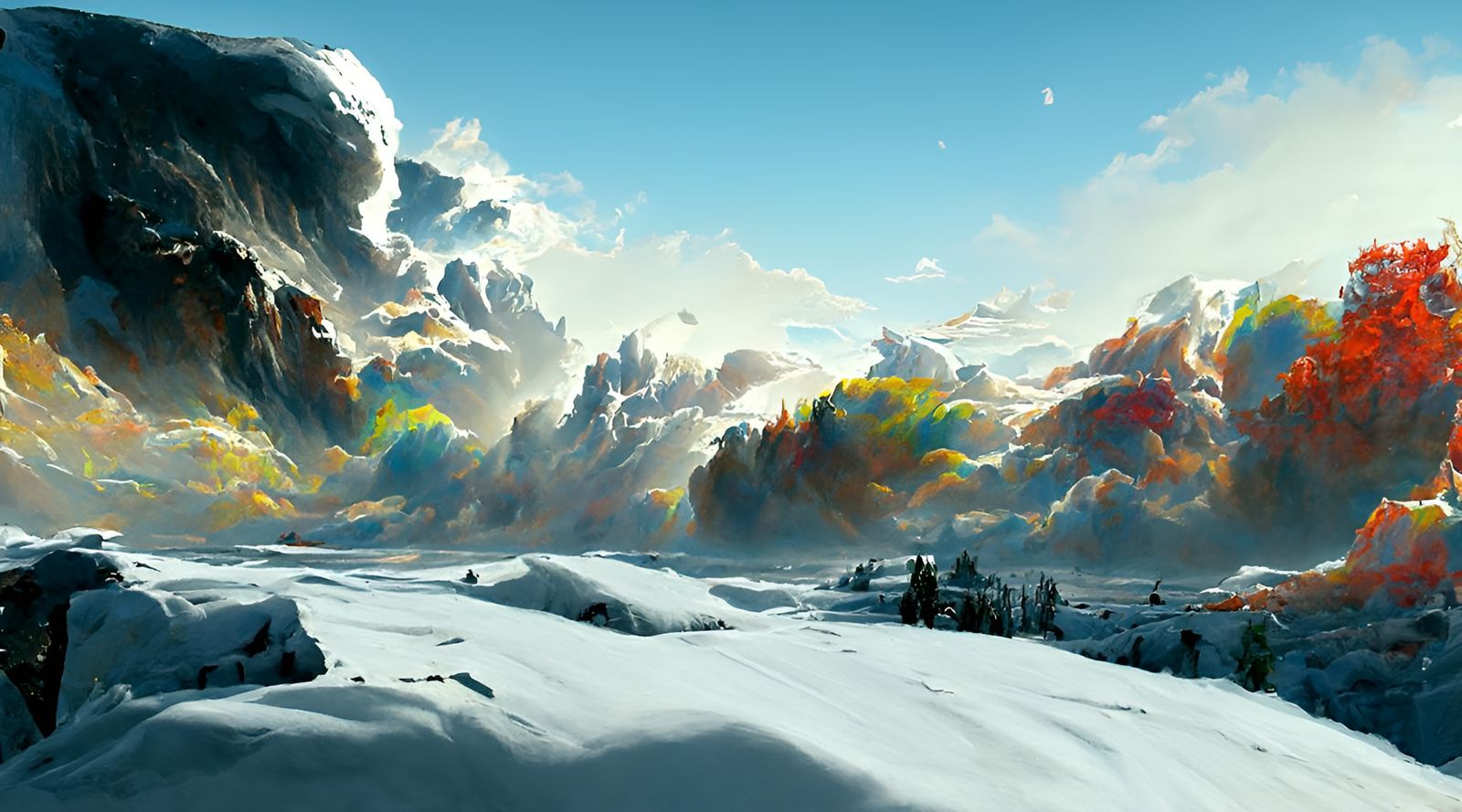 Epic Blizzard Painting Inspired by Romanticism