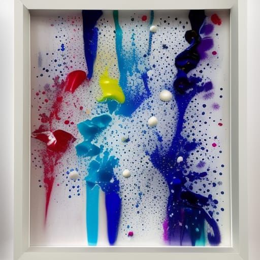 Dotted Diamond Pour Painting in Motion