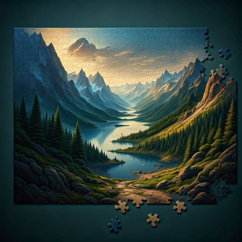 Surreal Landscape Puzzle Emerges from Nature in Steampunk St...
