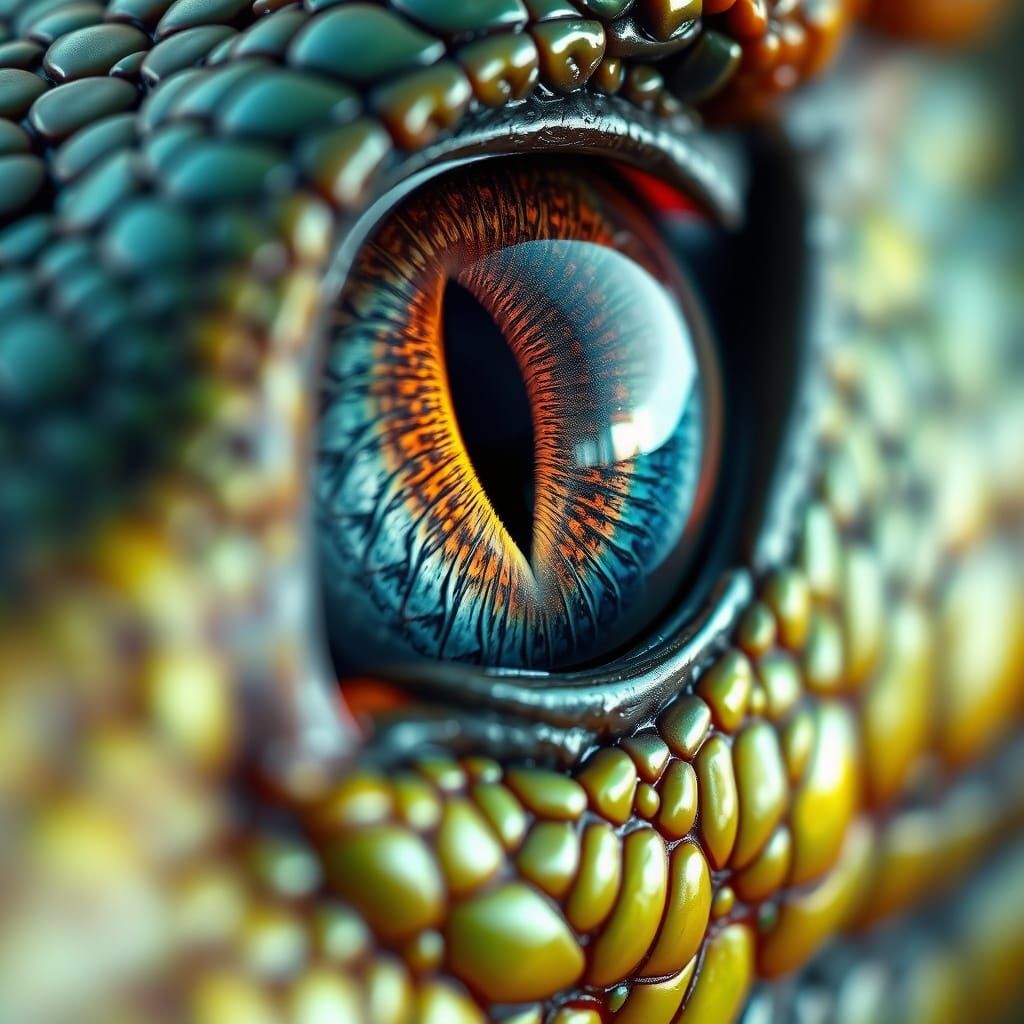Dragon Eye Macro in Hyperrealistic Detail