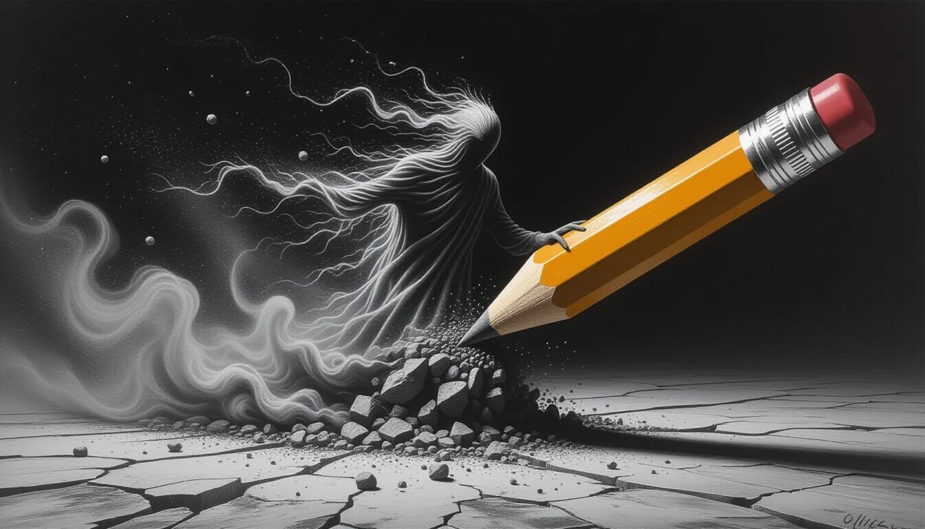 Spectral Figure of Graphite Dust Emerges from Broken Pencil