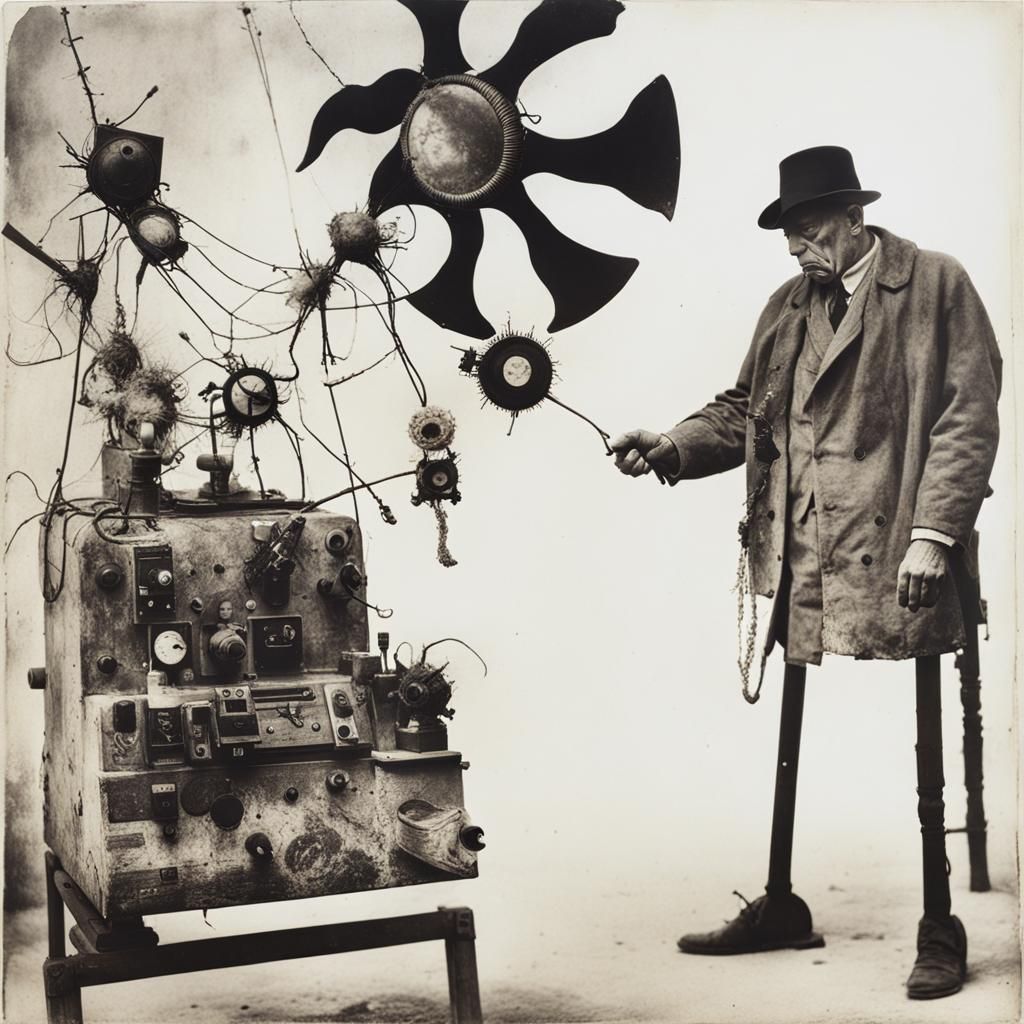 Ubu Roi Controls the Sun: Surreal Vintage Polaroid