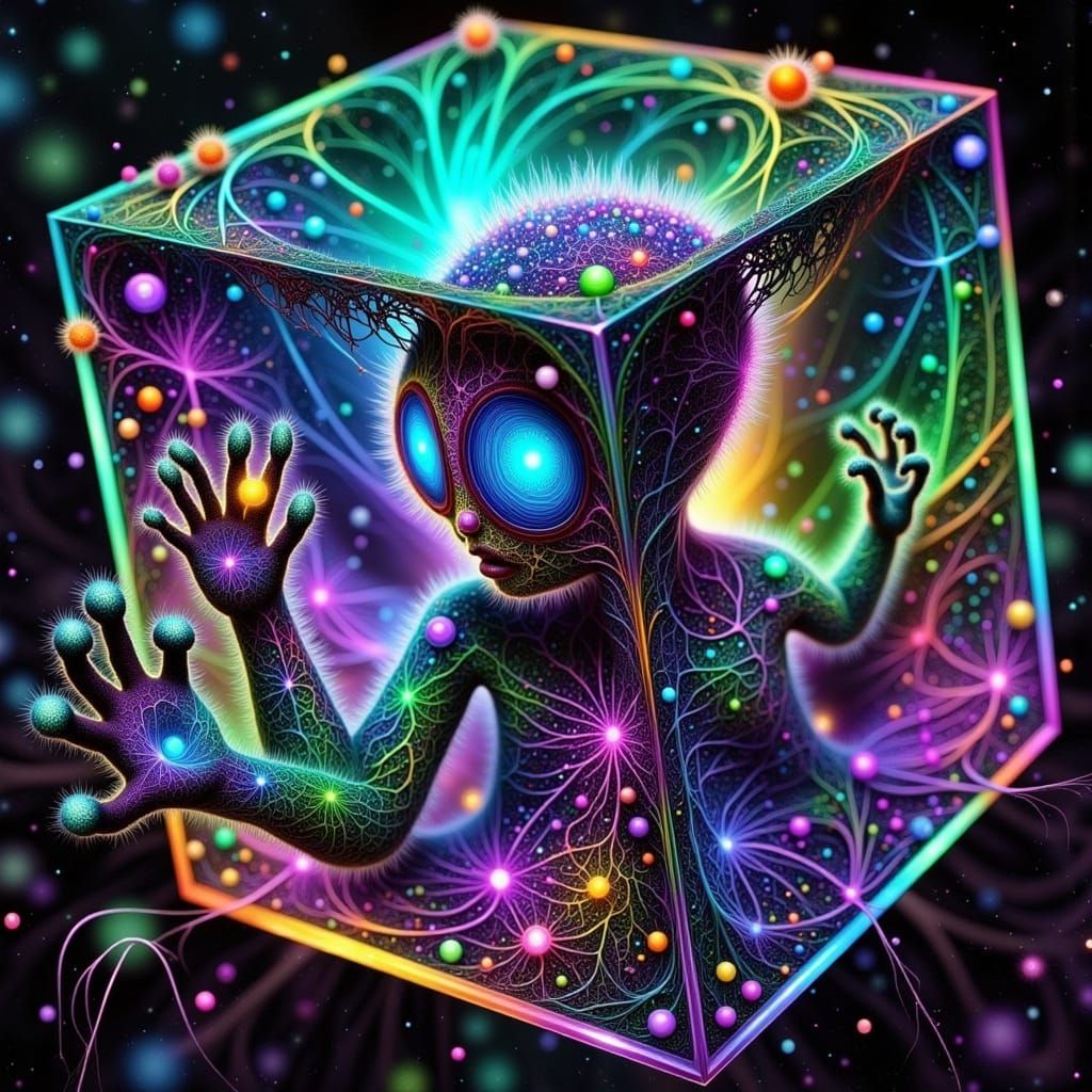 Whimsical Alien Encounter in Photorealistic Wonderland