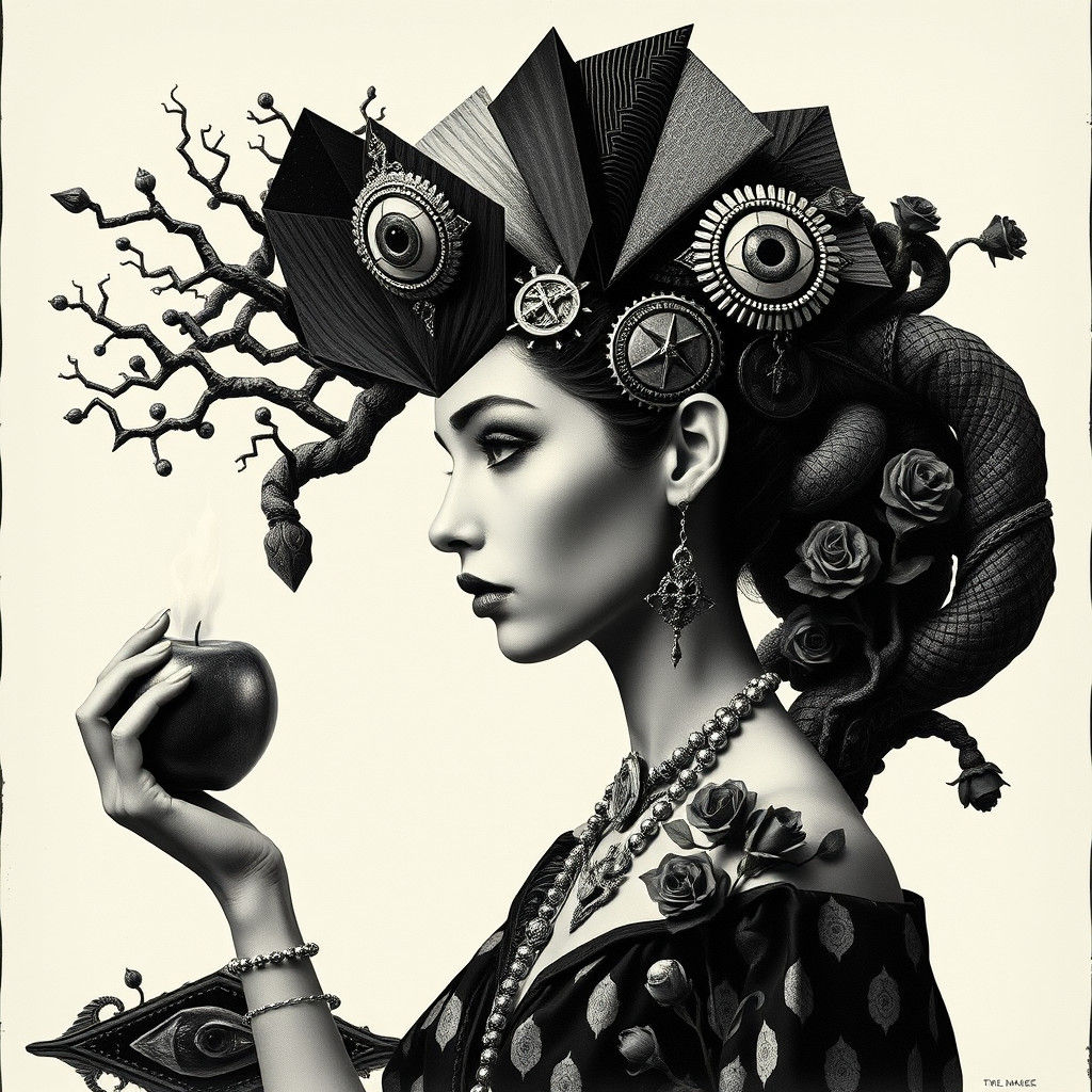 Eve Offers the Apple: Dadaist Photogram