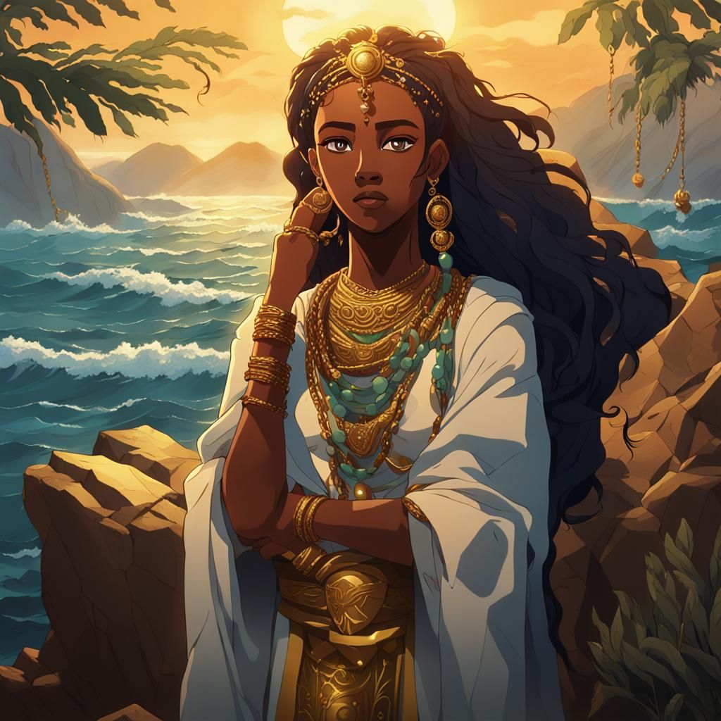 Ethiopian Princess Chained by the Sea: Manga Style