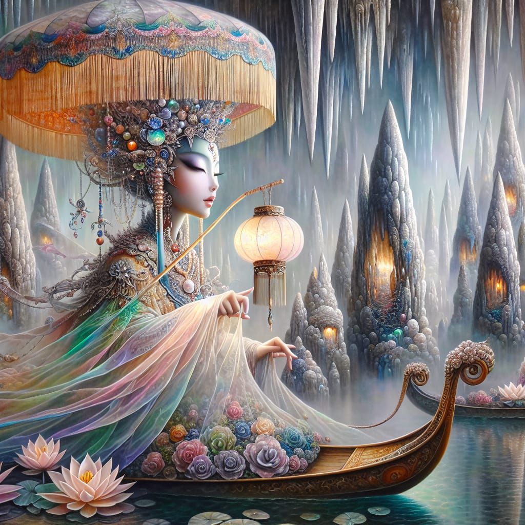 Immortal Queen. 'each stalagmite holds a  world;  am I alrea...