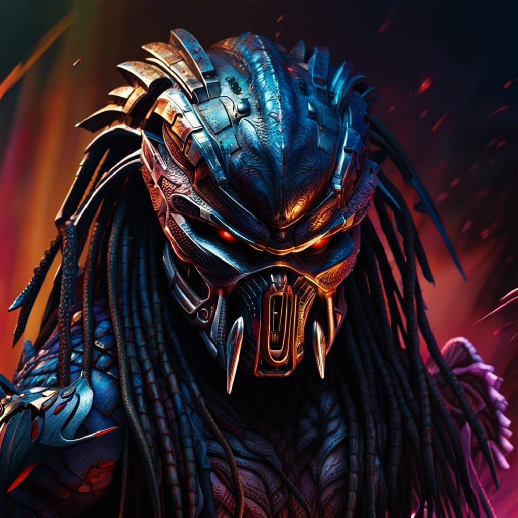 Hyperrealistic Predator Concept Art in Horror Style