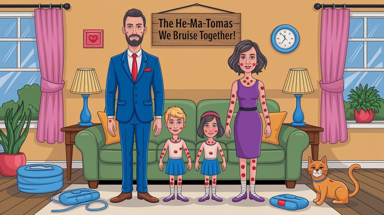 Quirky Family Portrait: The Hilarious Hematomas