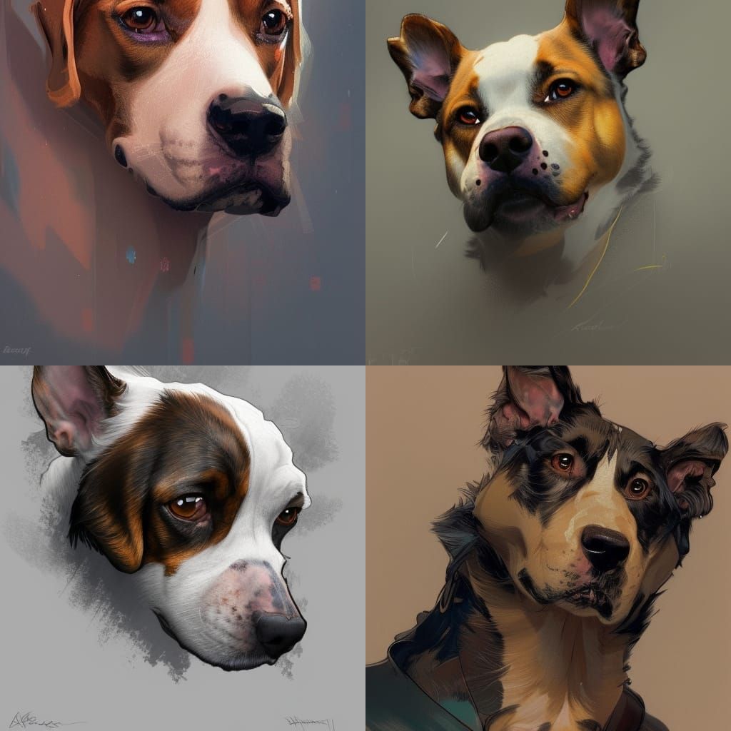 Hyperdetailed Portrait of Dogs in Unreal Engine 5