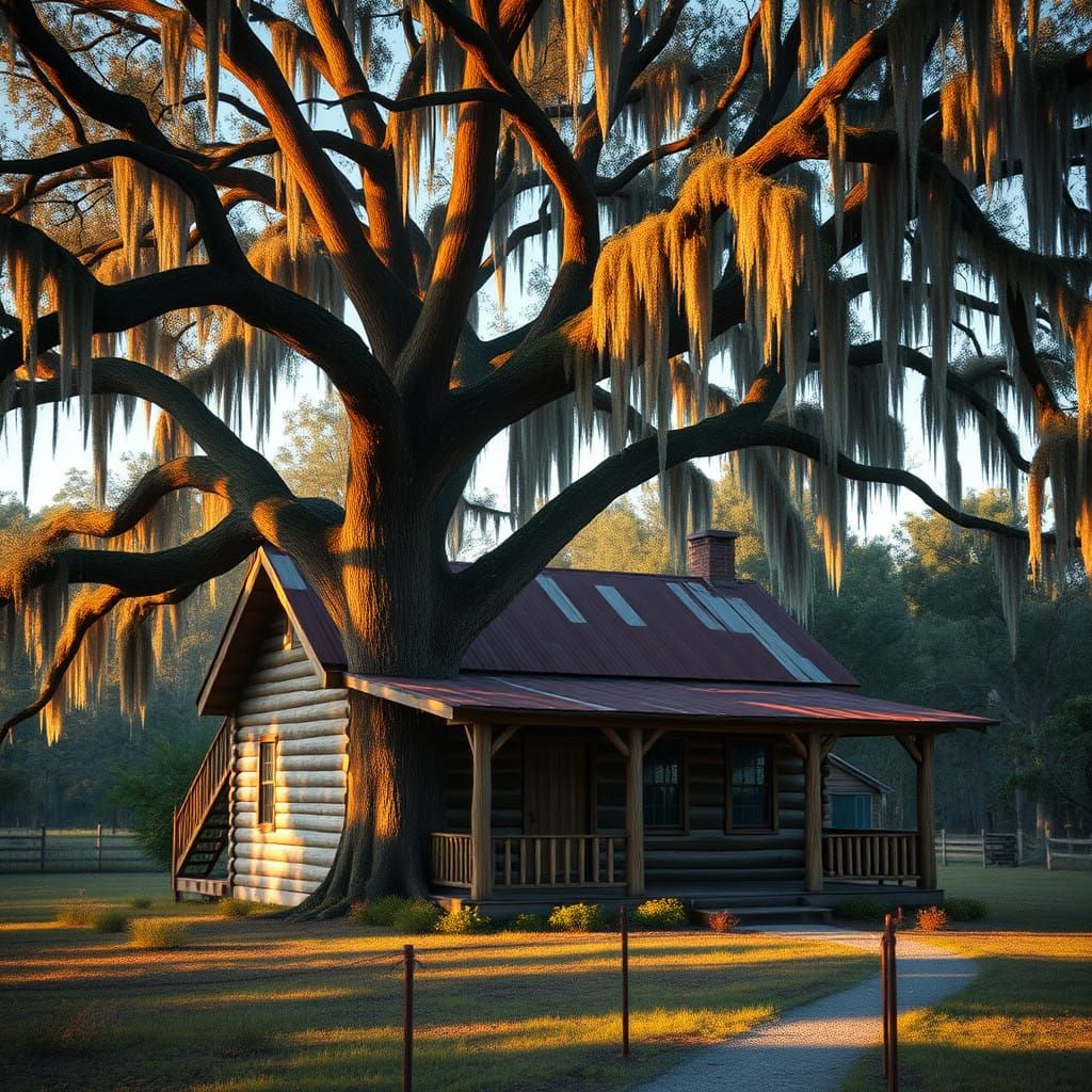 Mystical Log Cabin Ranch in Low Country Bayou