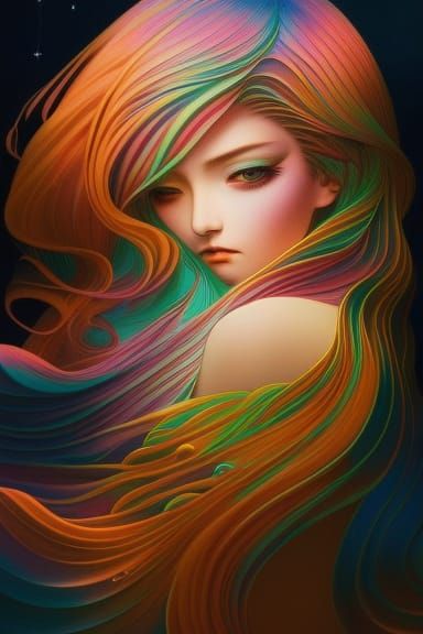 Celestial Fairy in Airbrush Art Style