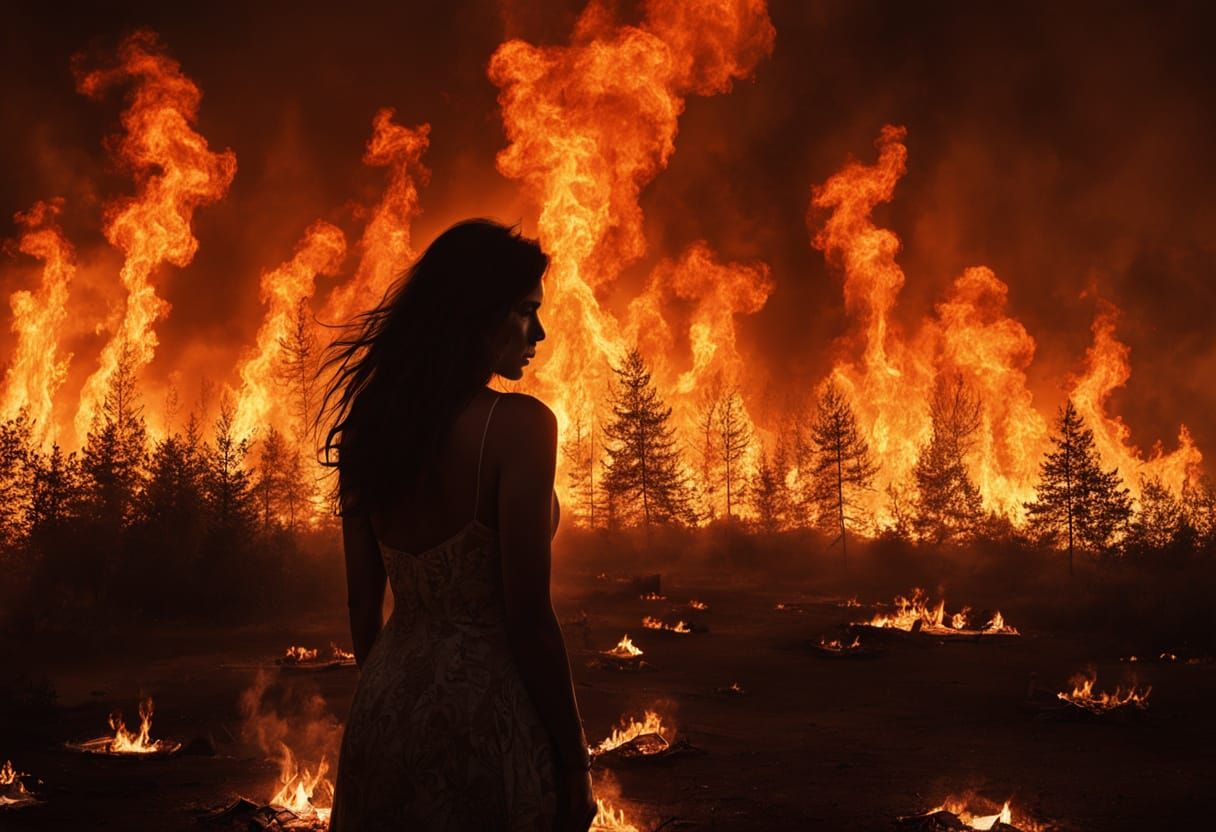 World Ablaze: A Visceral Portrayal of Existential Despair