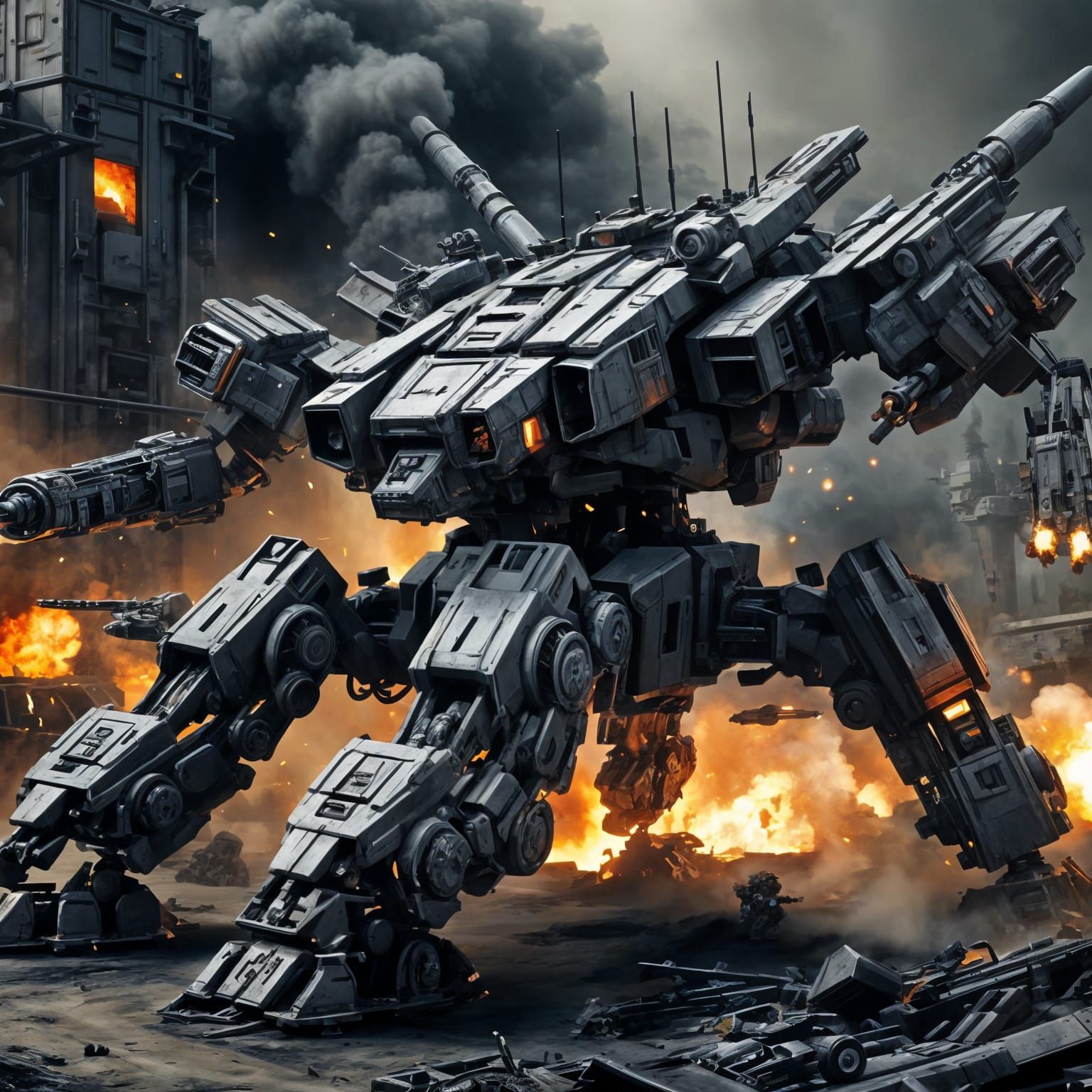 Giant Multi-Legged Walking Tank in Warzone