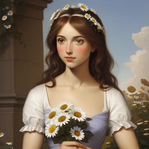 Roses and Daisies in Classical Style