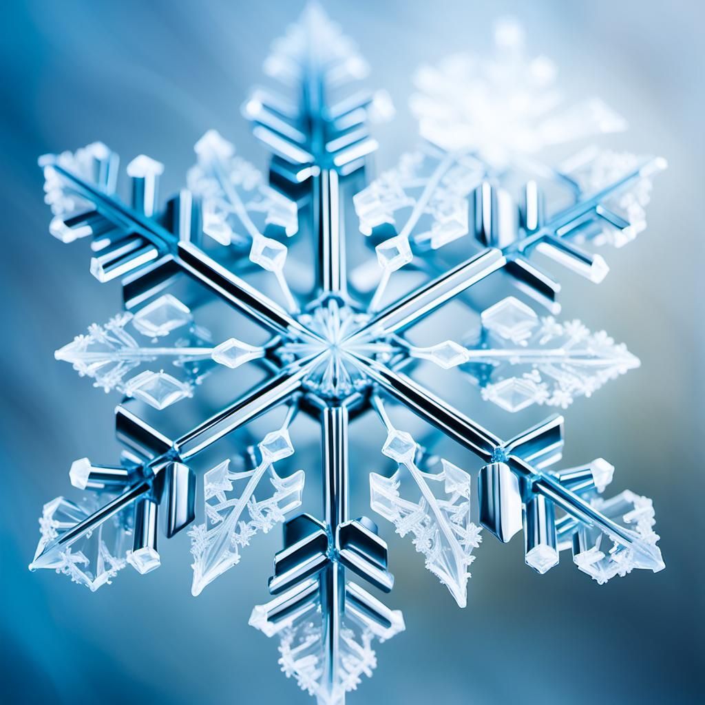 Delicate Crystal Snowflake Refracting Ethereal Glow