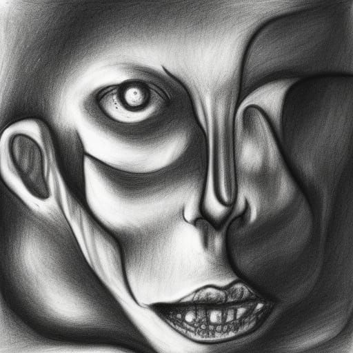 Hyperdetailed Charcoal Drawing of Poison